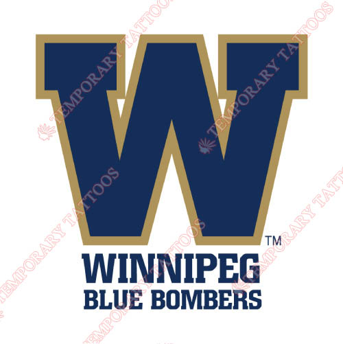 Winnipeg Blue Bombers Customize Temporary Tattoos Stickers NO.7633